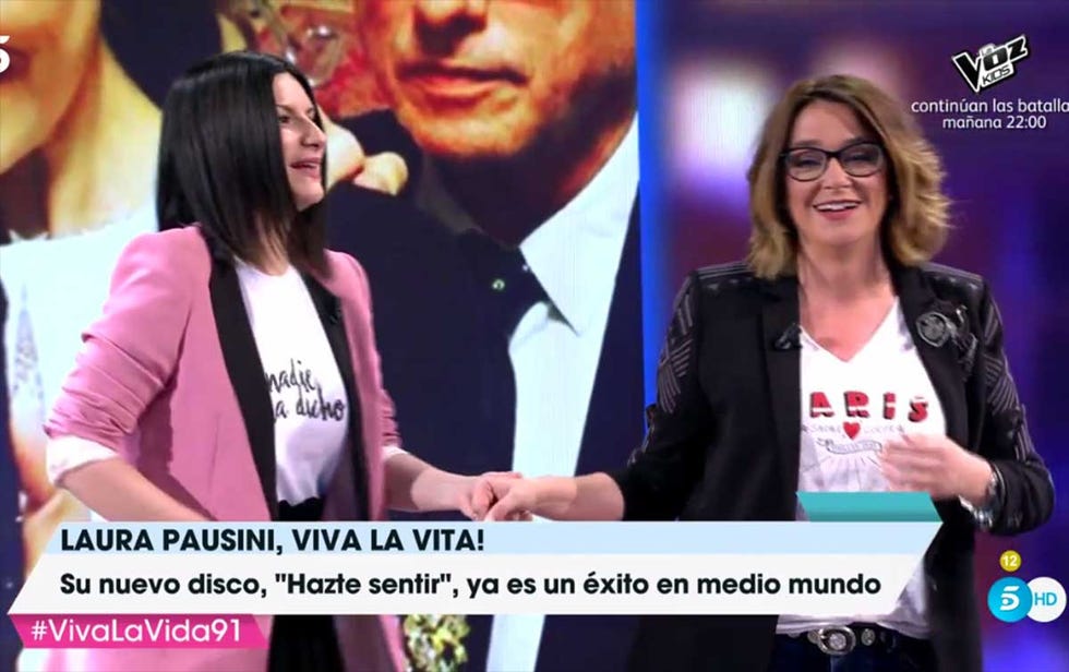 Laura Pausini visita a Toñi Moreno en 'Viva la vida'