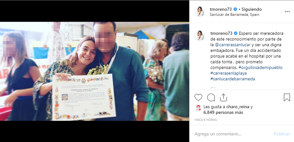 Toñi Moreno explica por qué acaba en el hospital