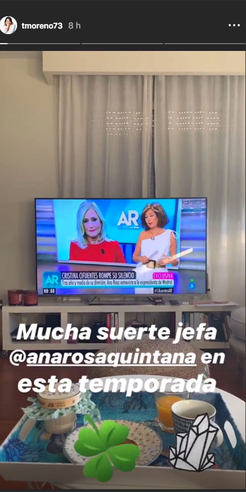 Toñi Moreno mensaje Ana Rosa Quintana