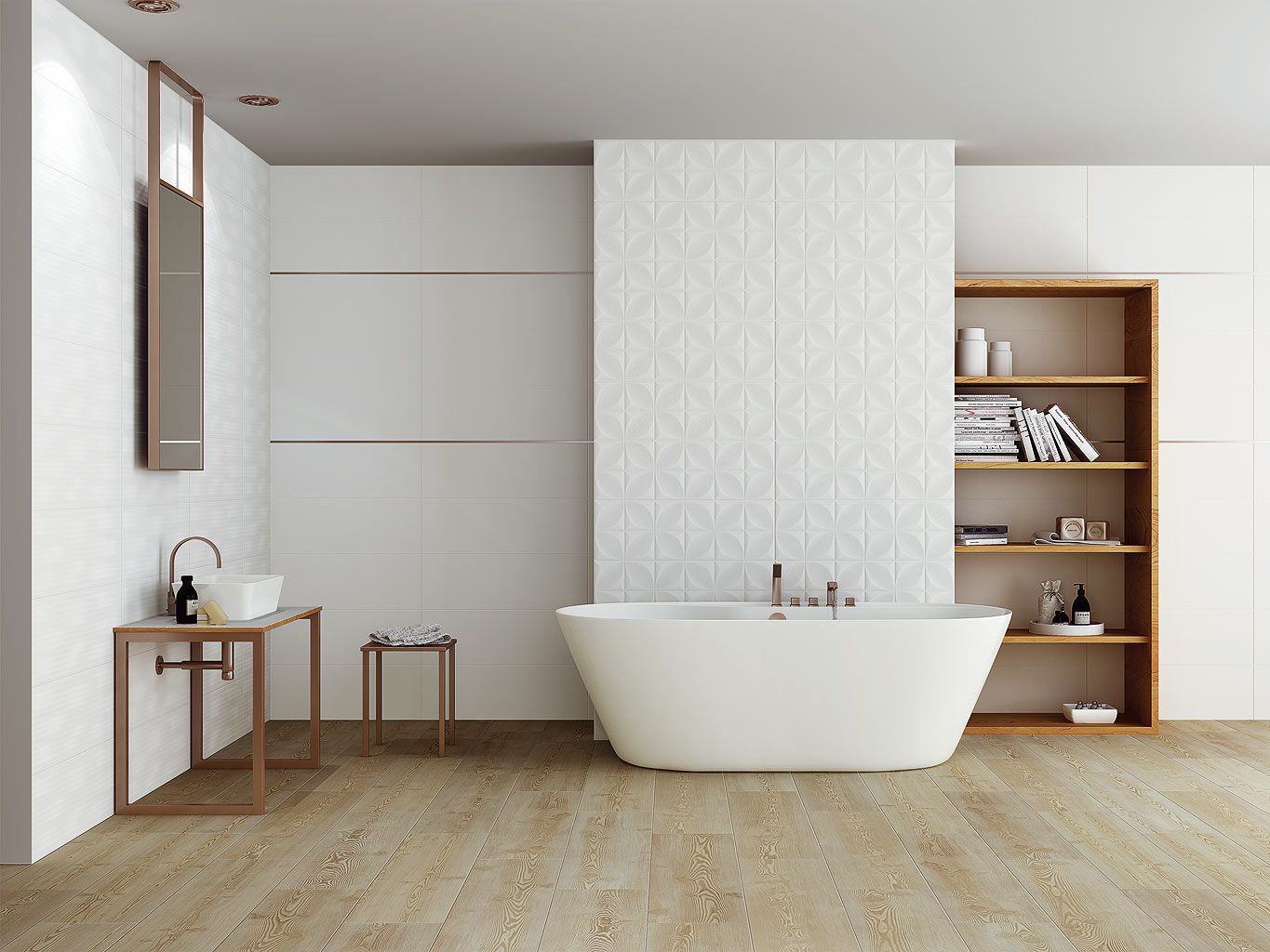30 ideas con estilo para decorar las paredes de baños modernos
