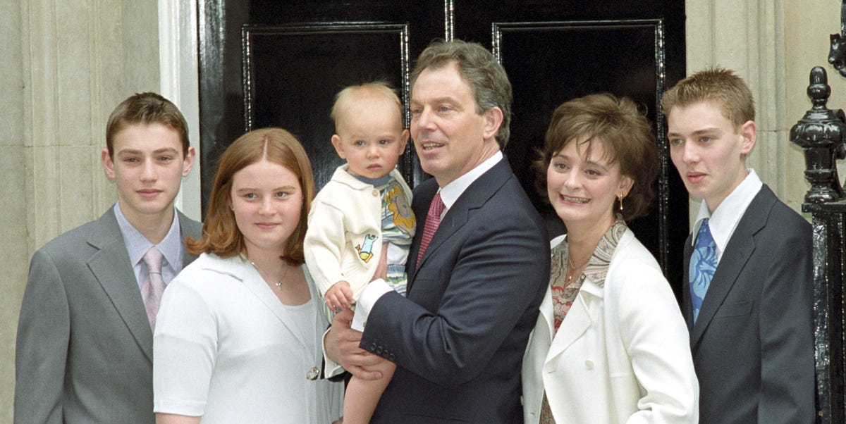 Who are Prime Minister Tony Blair's 4 Children and Wife?
