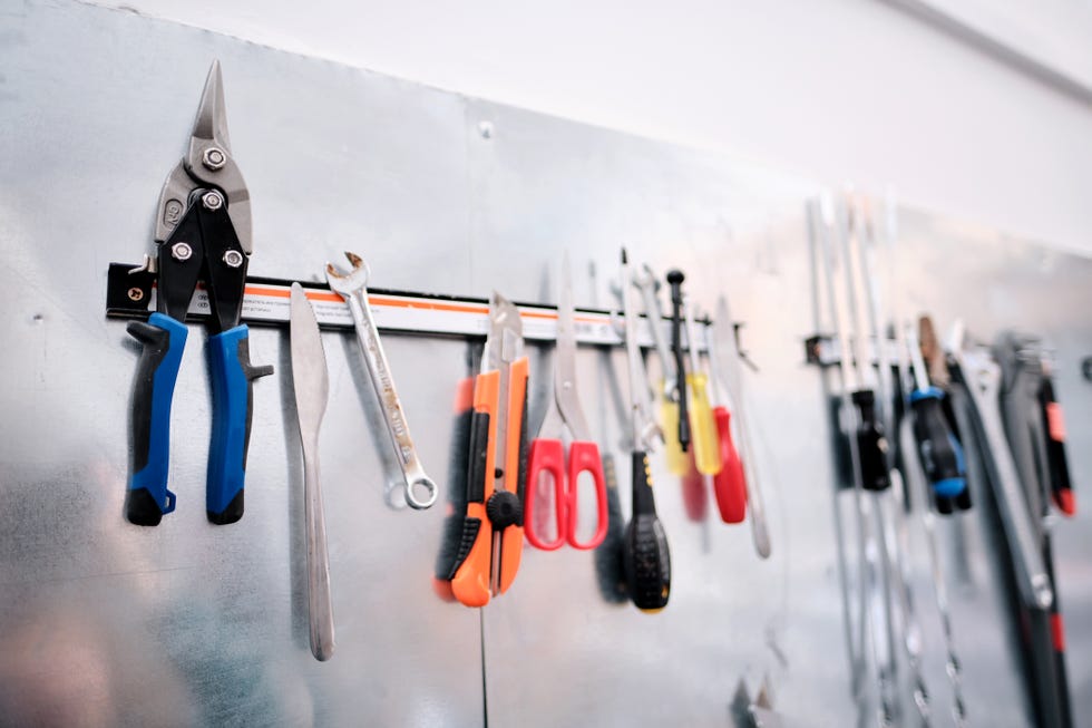 shed organization ideas magnetic strip