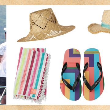 Clothing, Hat, Footwear, Cowboy hat, Sun hat, Summer, Flip-flops, Headgear, Fedora, Bikini, 