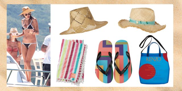 Clothing, Hat, Footwear, Cowboy hat, Sun hat, Summer, Flip-flops, Headgear, Fedora, Bikini, 
