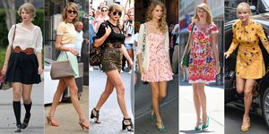 Clothing, Street fashion, Fashion, Footwear, Sandal, Fashion model, Snapshot, Shoe, Leg, Dress, 