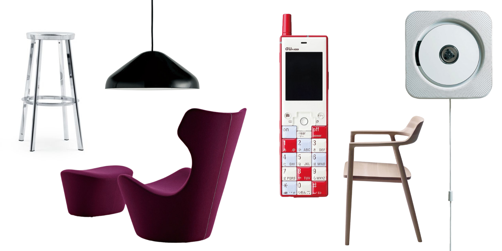 a pink high heeled shoe next to a phone and a chair