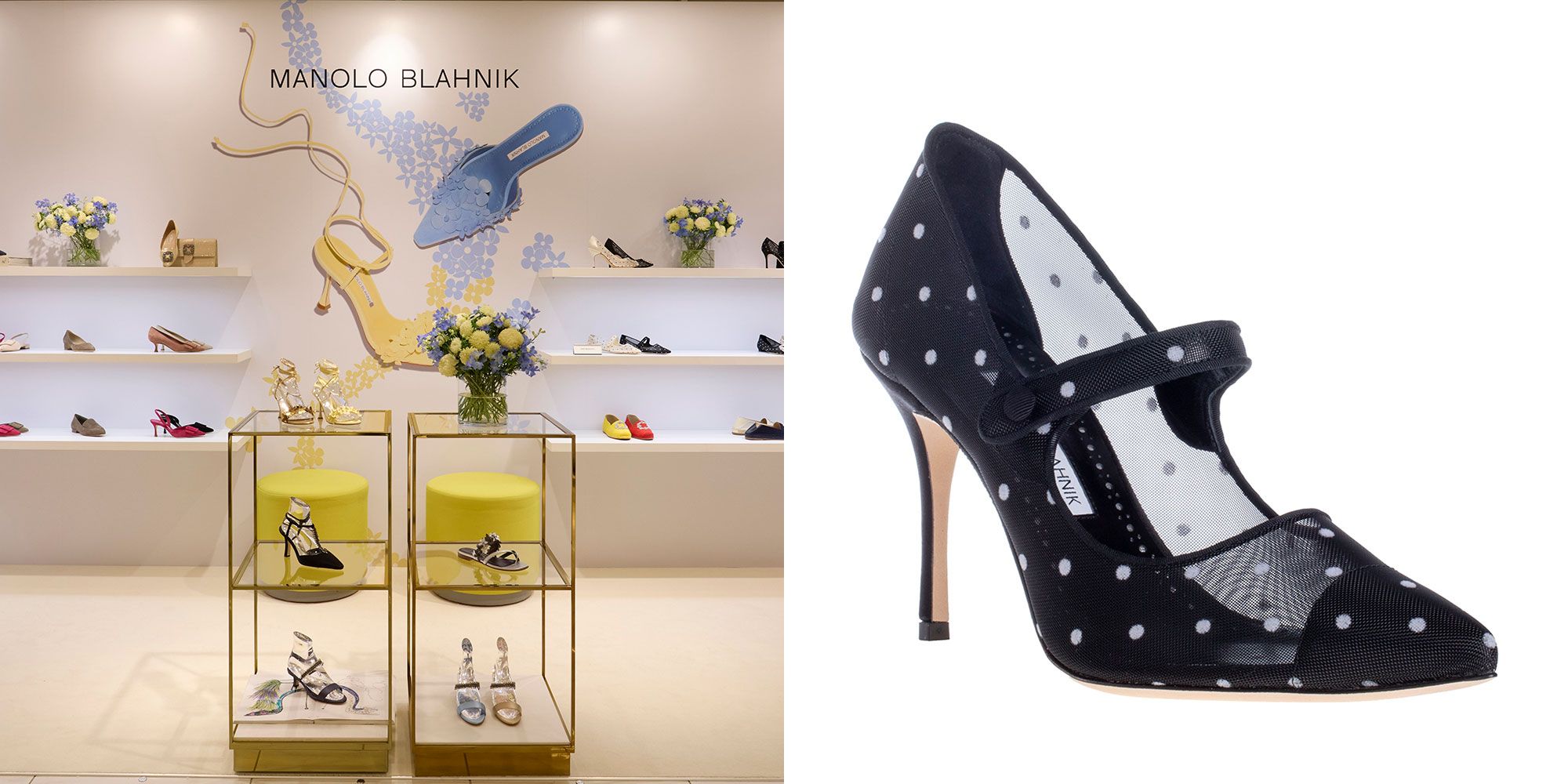Manolo Blahnik - カンパリ90MM パテントレザー メリージェーン