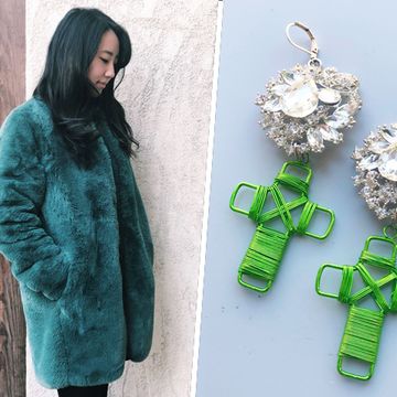 Green, Fashion accessory, Jewellery, Earrings, 