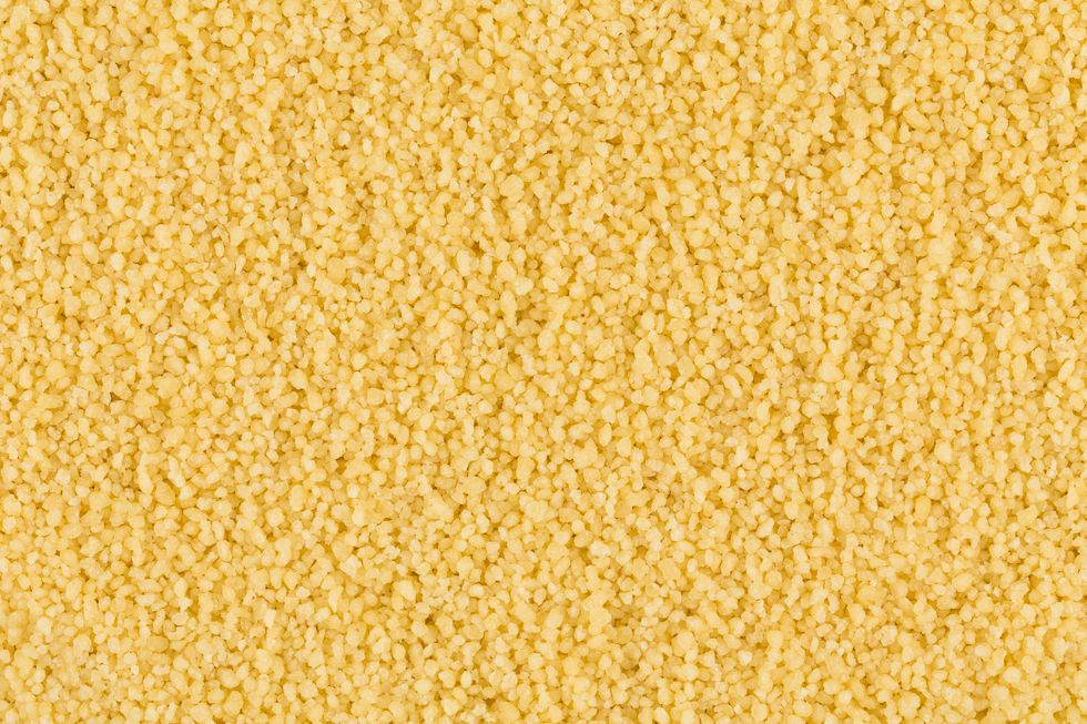 top view of couscous as background texture