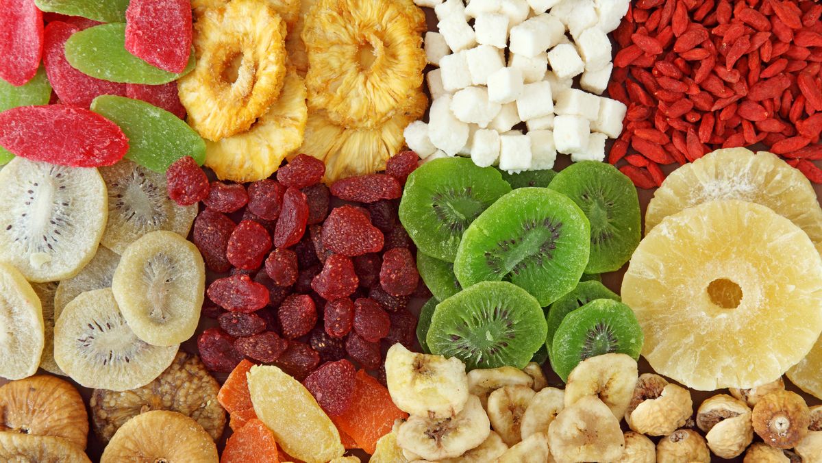 Frutas deshidratadas: concentración de nutrientes y calorías