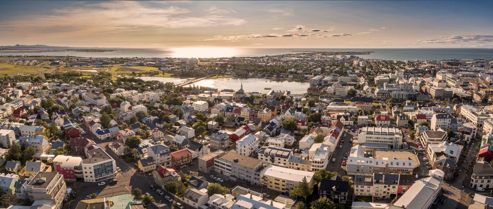 top view reykjavik, iceland