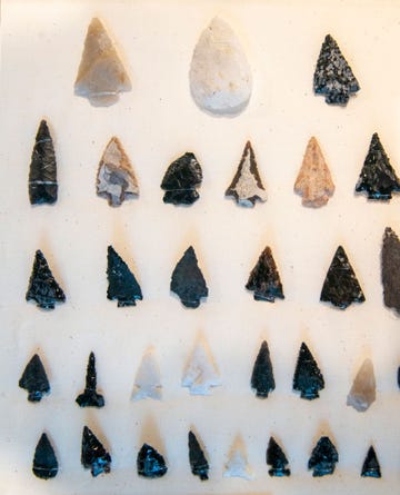 native american arrowheads collected by japanese people relocated to topaz internment camp during ww ii