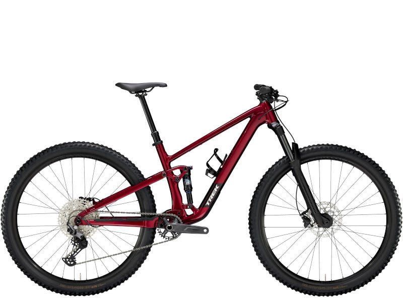 a red mountain bike