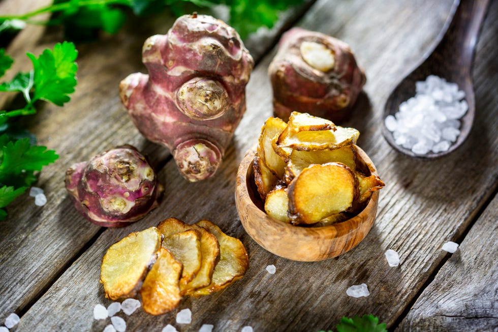 topinambur jerusalem artichoke homemade chips