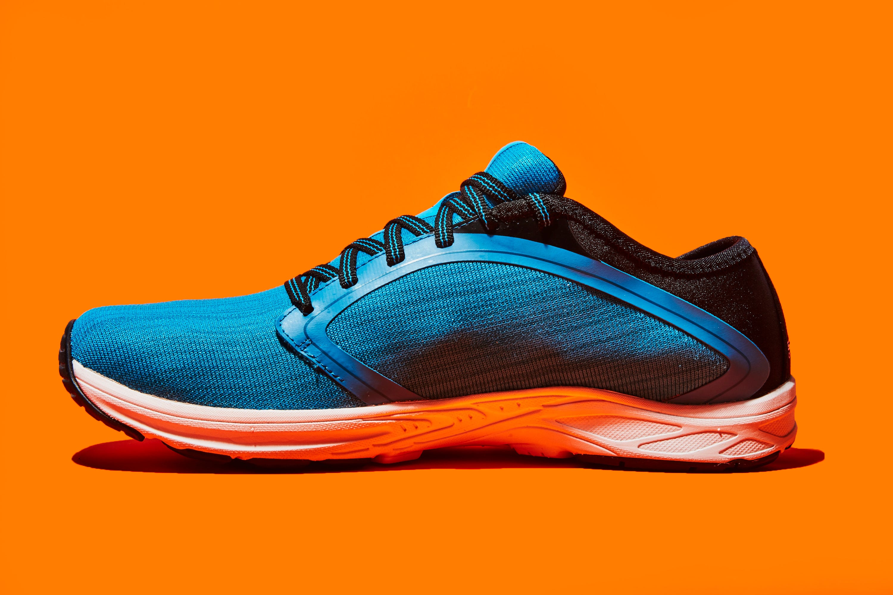 Shoe, Footwear, Orange, Blue, Running shoe, Outdoor shoe, Walking shoe, Sneakers, Aqua, Turquoise, 