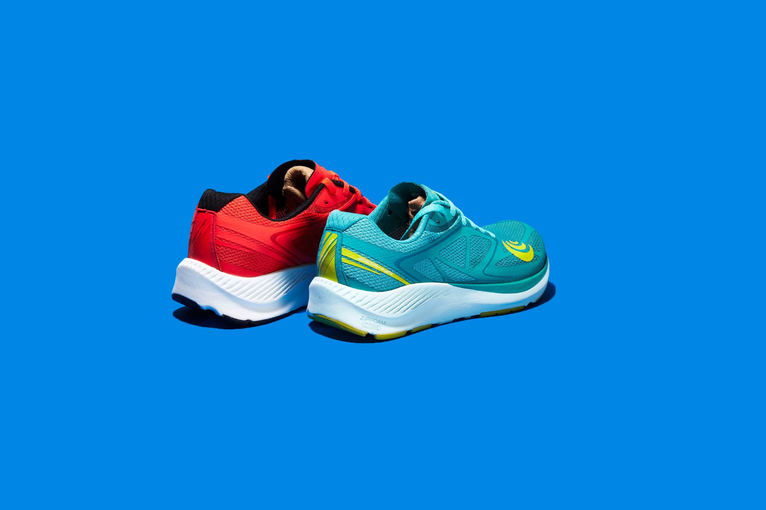 Footwear, Shoe, Walking shoe, Aqua, Outdoor shoe, Sportswear, Sneakers, Azure, Orange, Athletic shoe, 