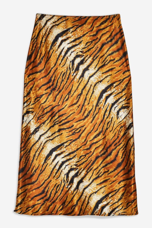 Topshop satin slip skirt