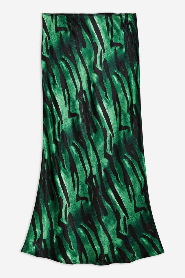 Topshop satin slip skirt