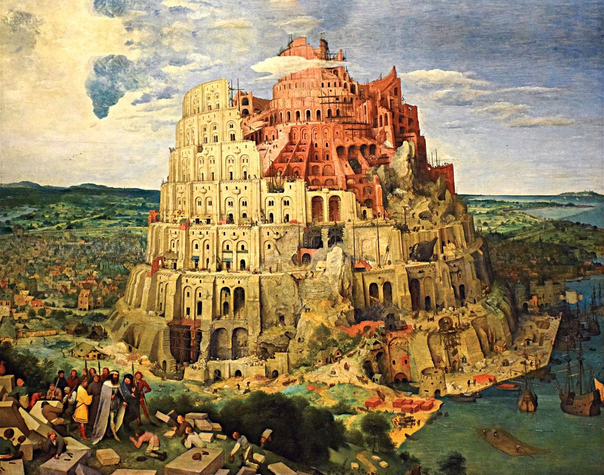 De toren van Babel 1563 een doek van de ZuidNederlandse kunstschilder Pieter Brueghel de Oude ca 153069