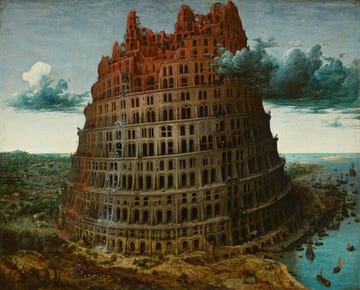 de toren van babel in babylon