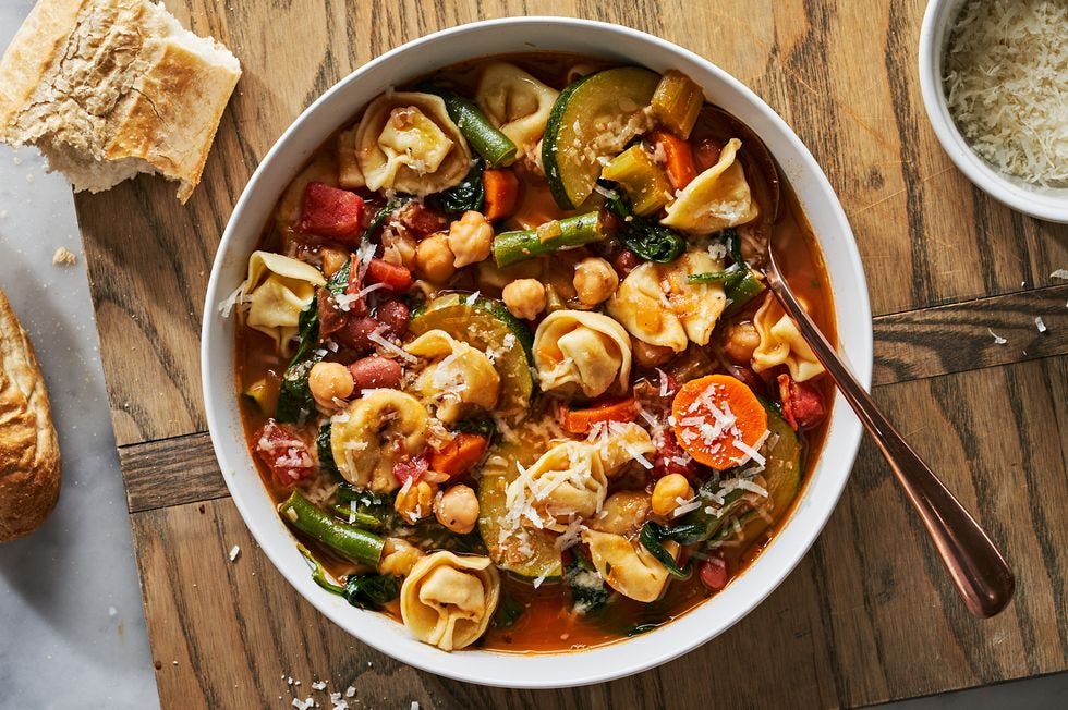 creamy tortellini minestrone