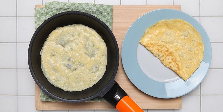 Tortilla de queso y calabacín (paso 1)