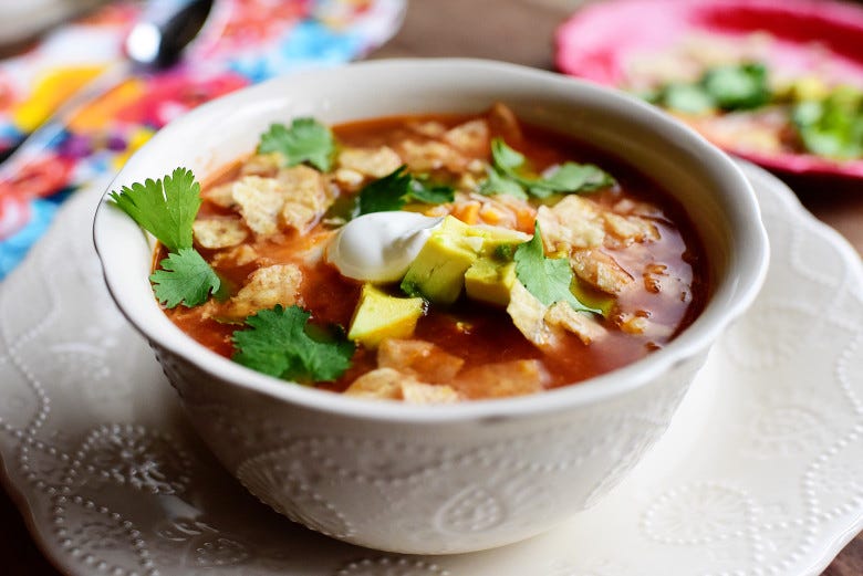 Instant Pot Chicken Tortilla Soup - Damn Delicious