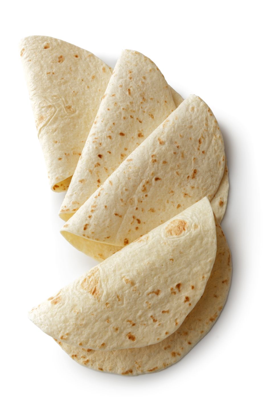 TexMex Food: Tortillas Isolated on White Background