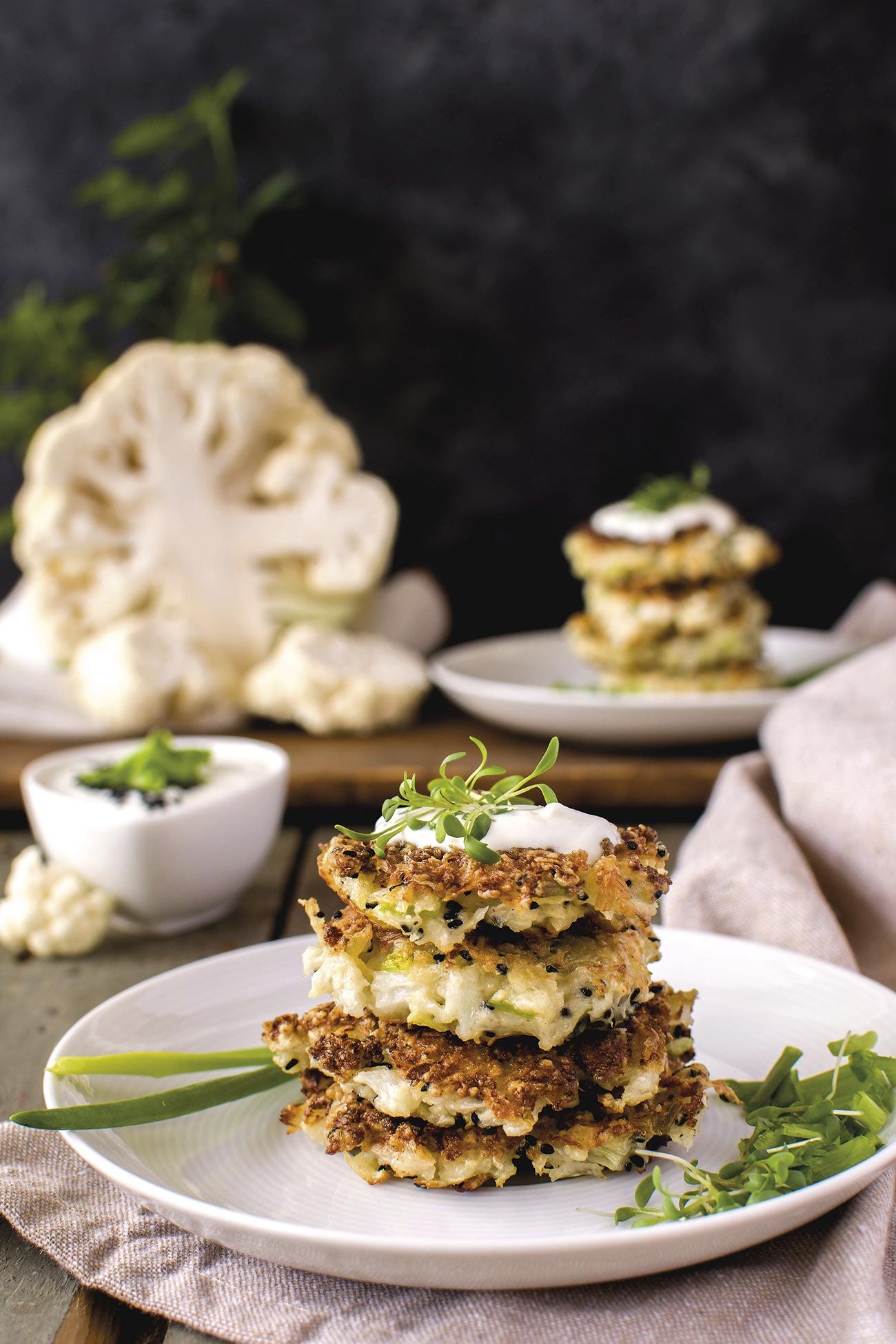 tortitas de coliflor