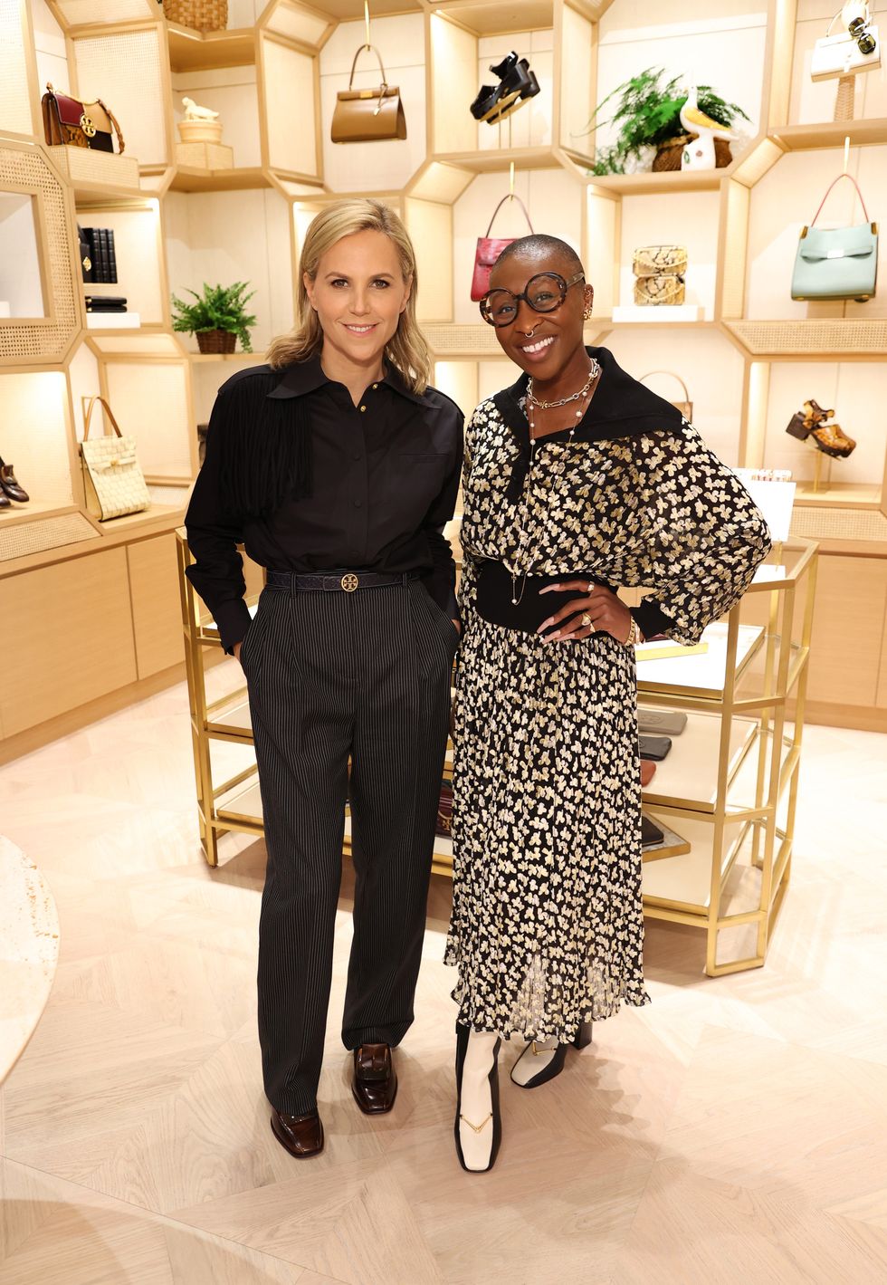 tory burch and cynthia erivo celebrate cynthia's first book, remember to dream, ebere at the tory burch mercer street store