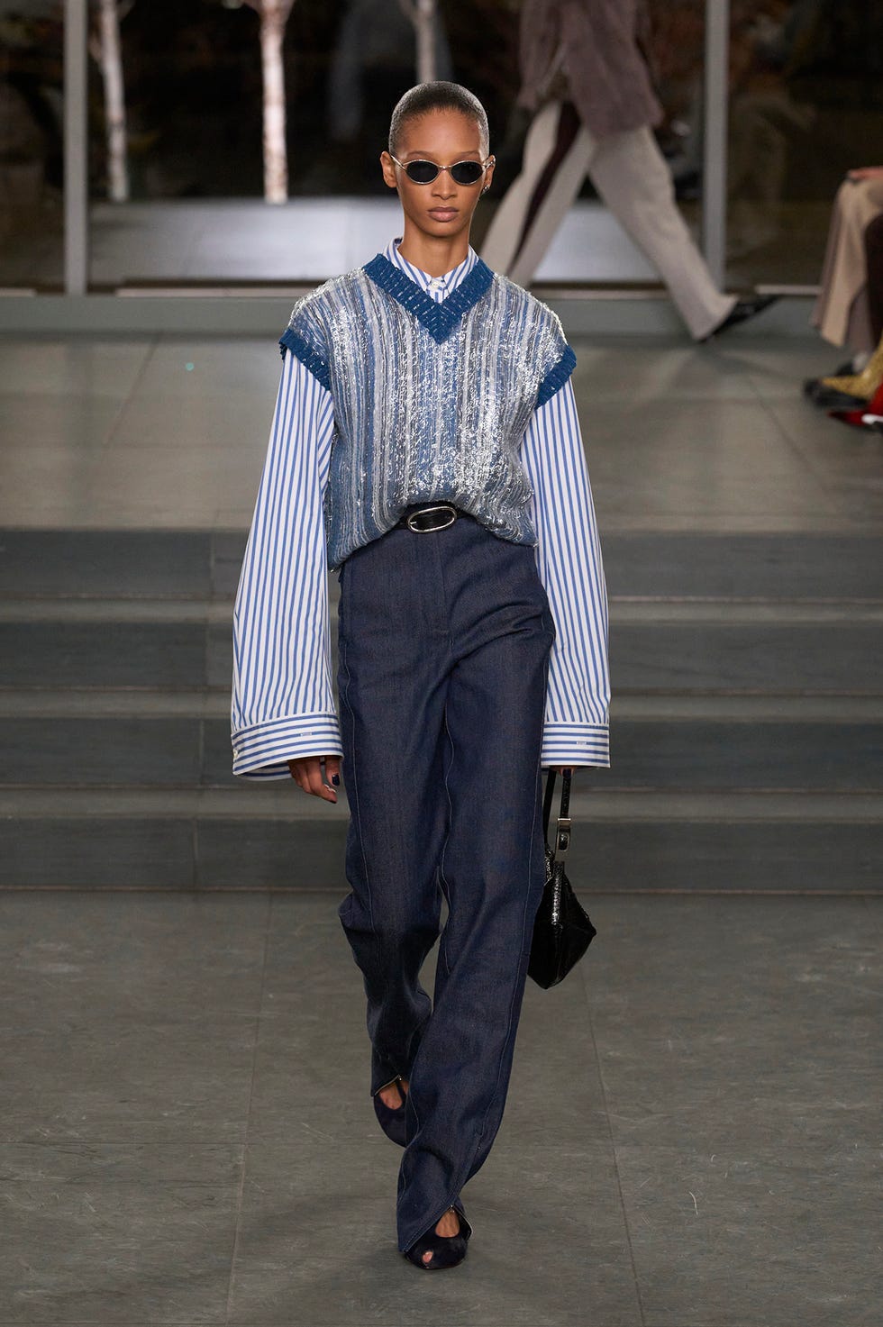 fall runway outfits, tory burch, brandon maxwell, marine serre, elisabetta franchi. s.s.daley, denim