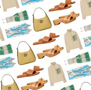 tory burch private sale 2022 items in a pattern on a white background