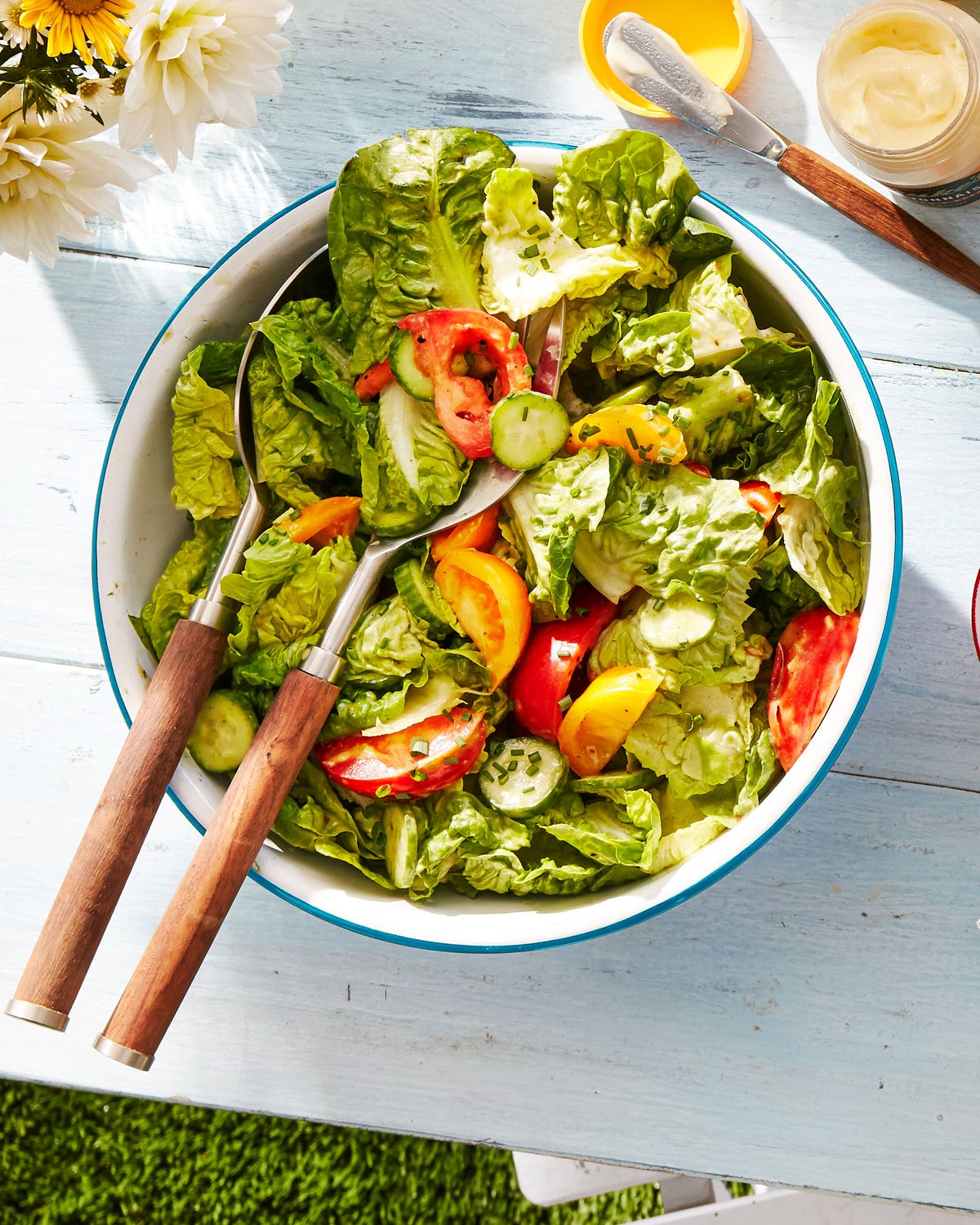 Tossed Salad with Green Goddess Dressing