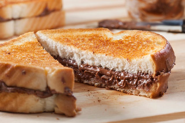 tosti met chocolade