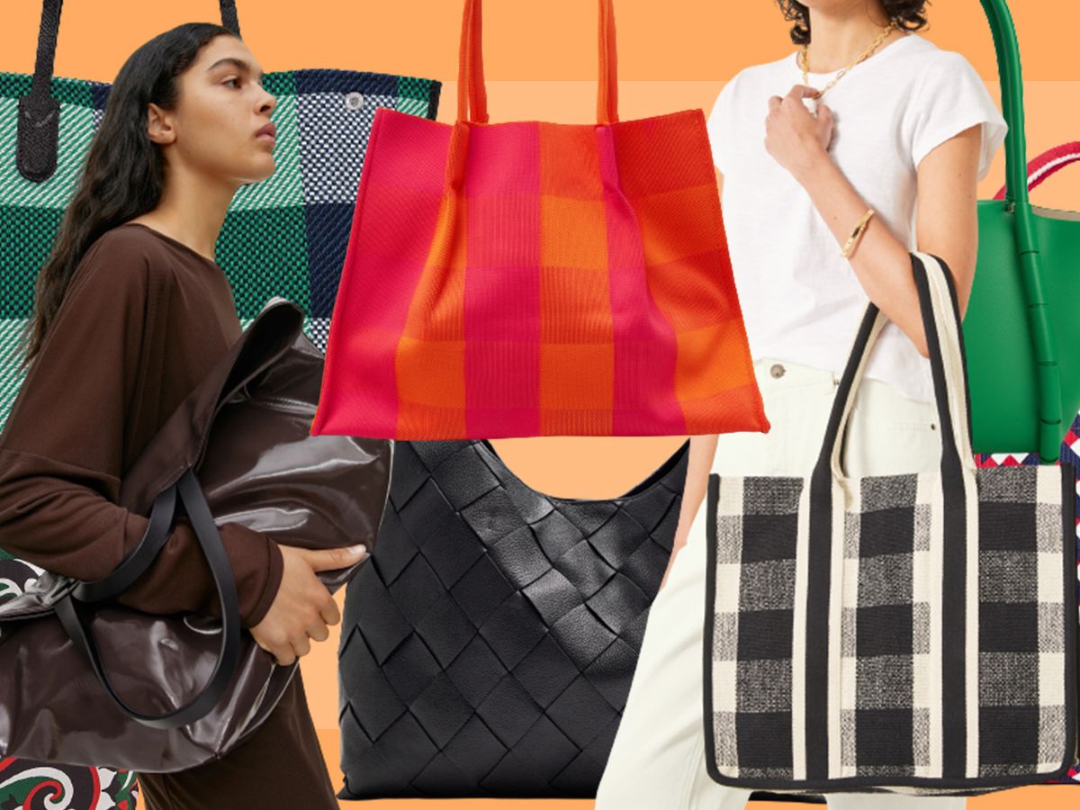 Geometric Pattern Shoulder Tote Bag with Square Bag, Best Work Bag for Women