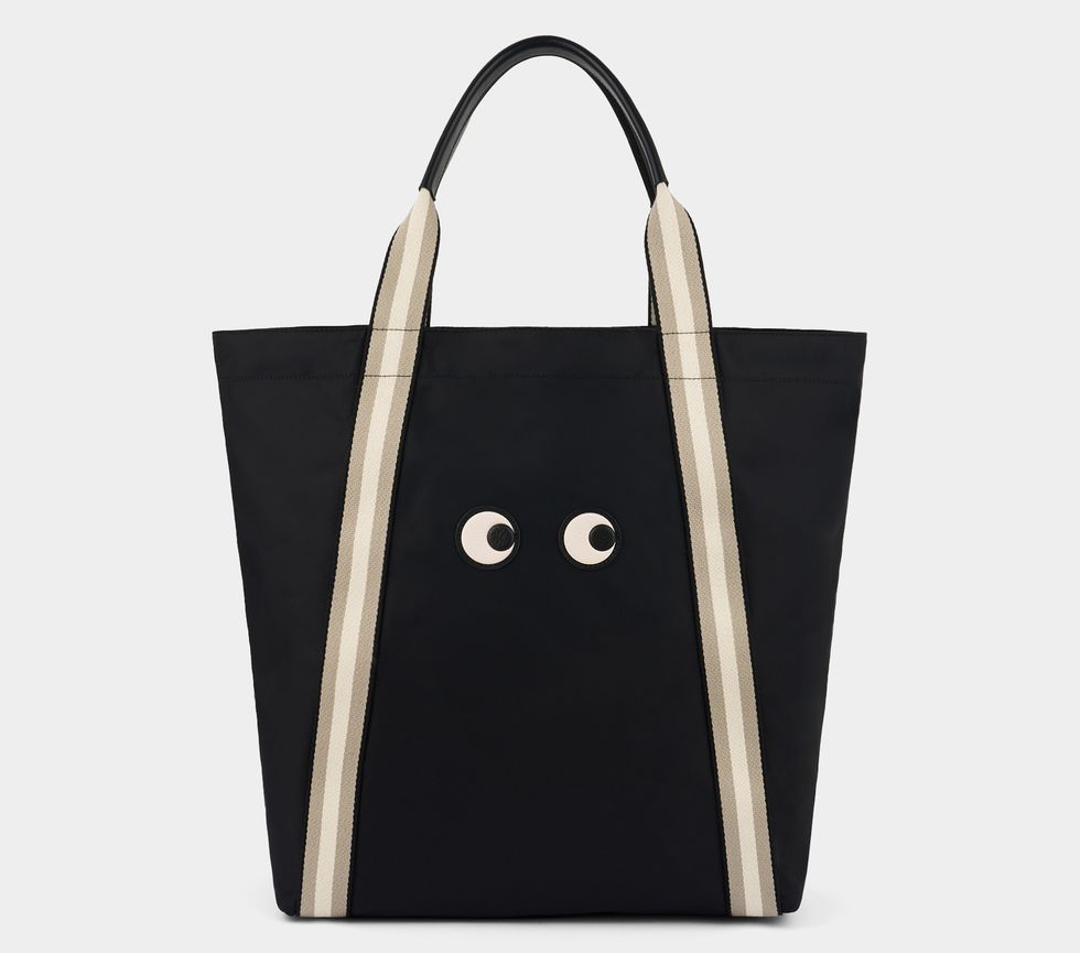 a black bag with a face