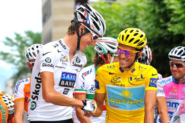 Contador vs. Schleck on Balance Bikes - Bicycling