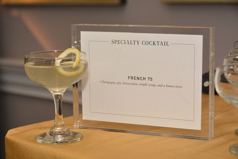 Yellow, Classic cocktail, Drink, Place card, Alcoholic beverage, Distilled beverage, Champagne stemware, Cocktail, Glass, Daiquiri, 