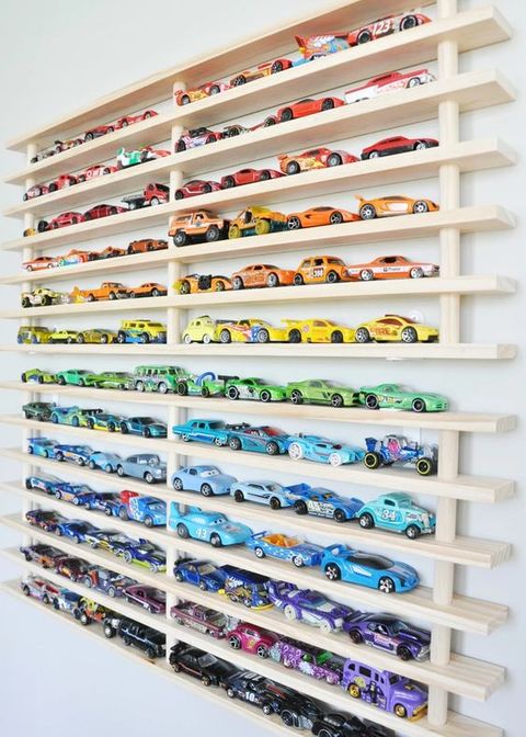toy car shelves storage toy organizer ideas country living