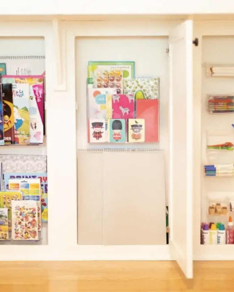 Organizing Art Supplies For the Kids: Here's a Cute, Simple Idea