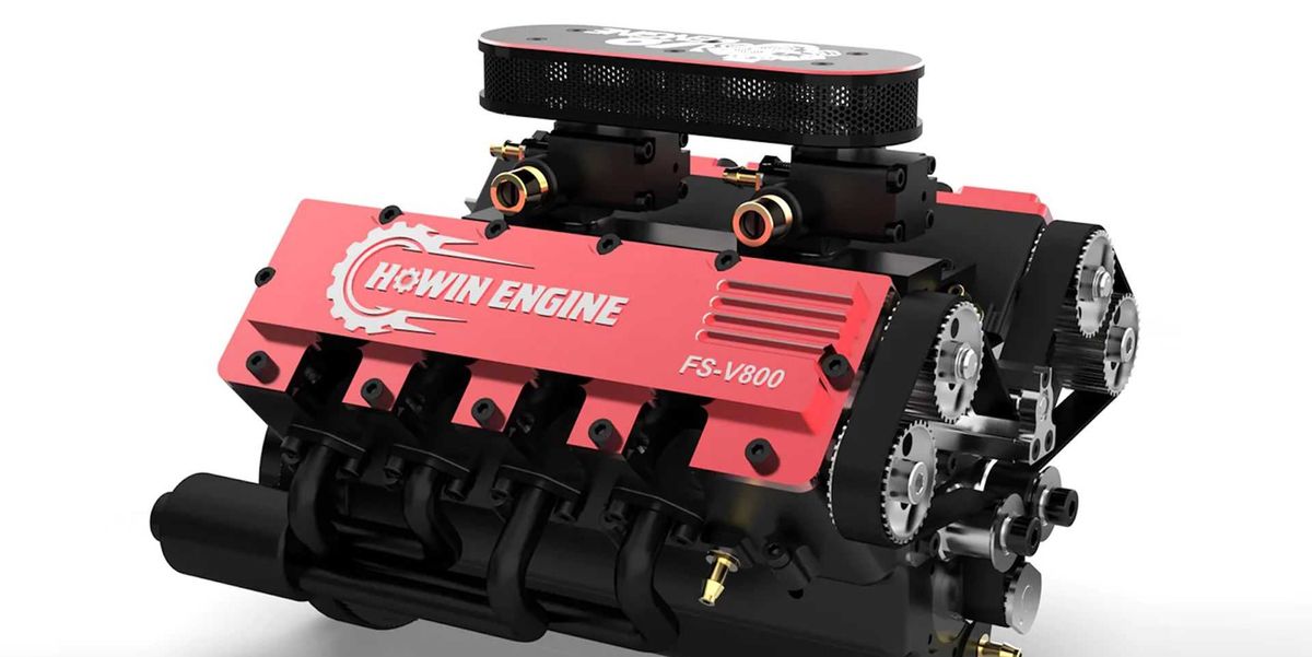 Este motor V8 en miniatura suena alucinante a 12.500 rpm
