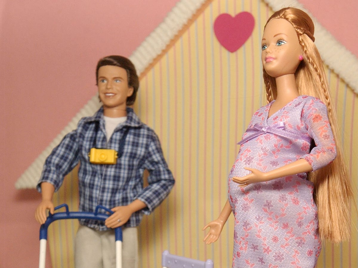 Barbie Happy Family ~ 2002 Controversial Pregnant Midge & Baby