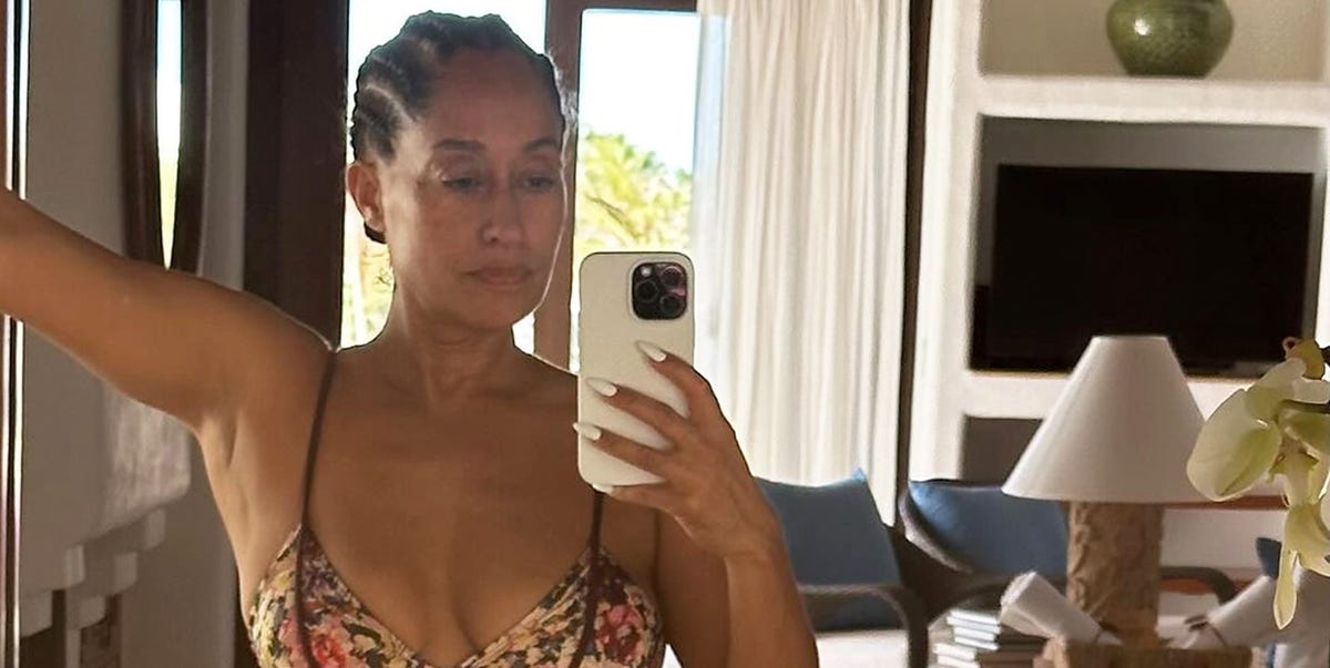 Tracee Ellis Ross shares topless photo from solo trip