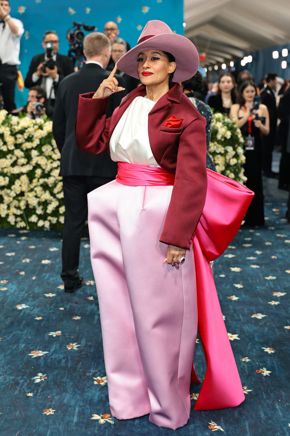 the 2025 met gala celebrating "superfine: tailoring black style" arrivals
