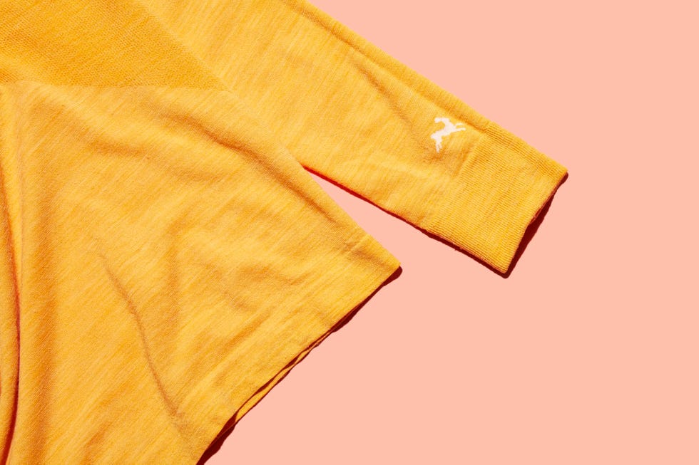 Yellow, Textile, T-shirt, 