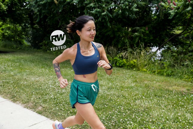 a person running on a path