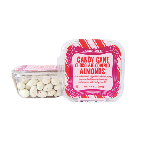 trader joes holiday items candy cane almonds