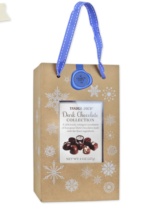 trader joes holiday items dark chocolate collection