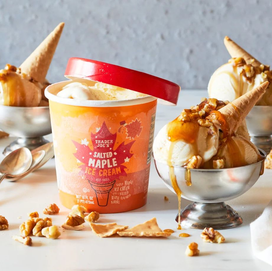 Trader Joe's New Fall Products 2023 Salted Maple Ice Cream