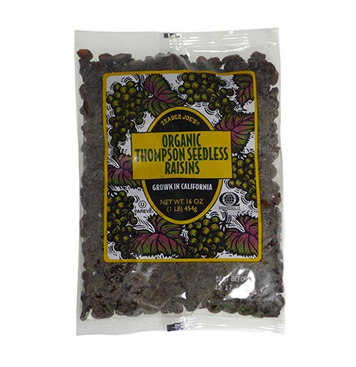 trader joe's raisins 